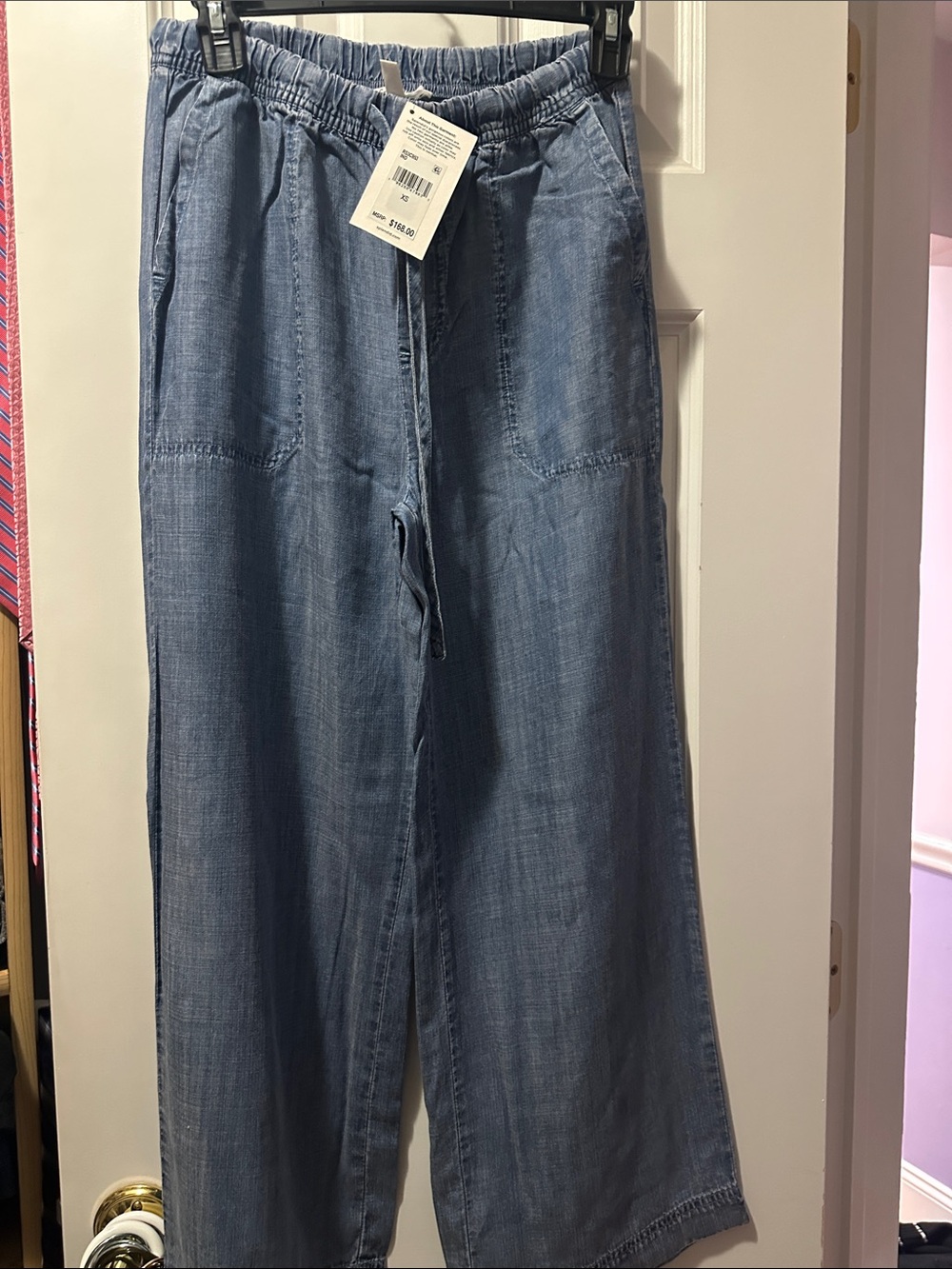 Splendid Light Blue Wide-Leg Pull-On Jeans